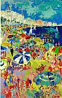 Leroy Neiman Beach at Cannes painting